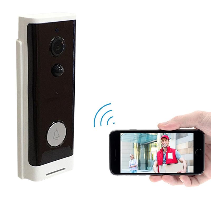 Smart Wifi Video Doorbell With Motion Detection & Two-Way Intercom - White-1915196624896921601