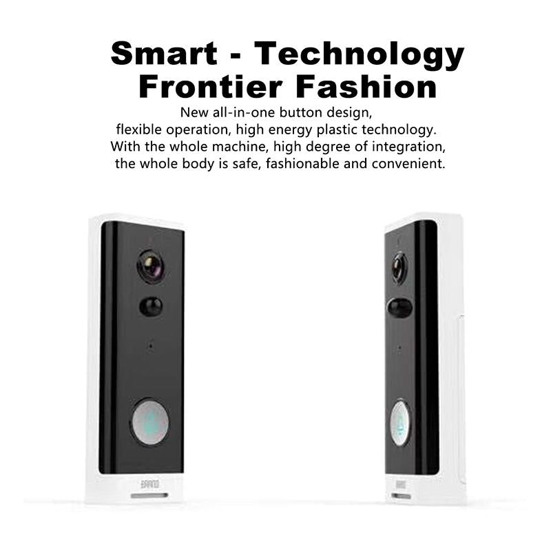 Smart Wifi Video Doorbell With Motion Detection & Two-Way Intercom - White-1915196624896921605