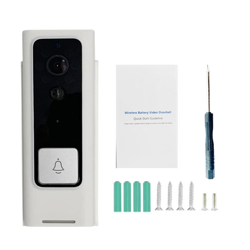 Smart Wifi Video Doorbell With Motion Detection & Two-Way Intercom - White-1915196627350589449