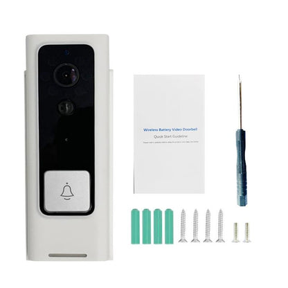 Smart Wifi Video Doorbell With Motion Detection & Two-Way Intercom - White-1915196627350589449