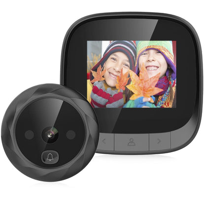 2.4 Tft Screen Digital Door Viewer With Infrared Night Vision & Wide Angle - Black-1915196766643425286