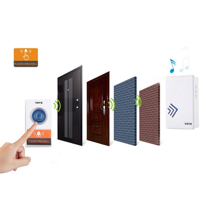 Wireless Doorbell With 38 Sounds And Remote Control-1915196635856637960