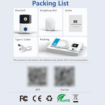 Wireless Security Doorbell With Bidirectional Voice Intercom-1915196634011144198