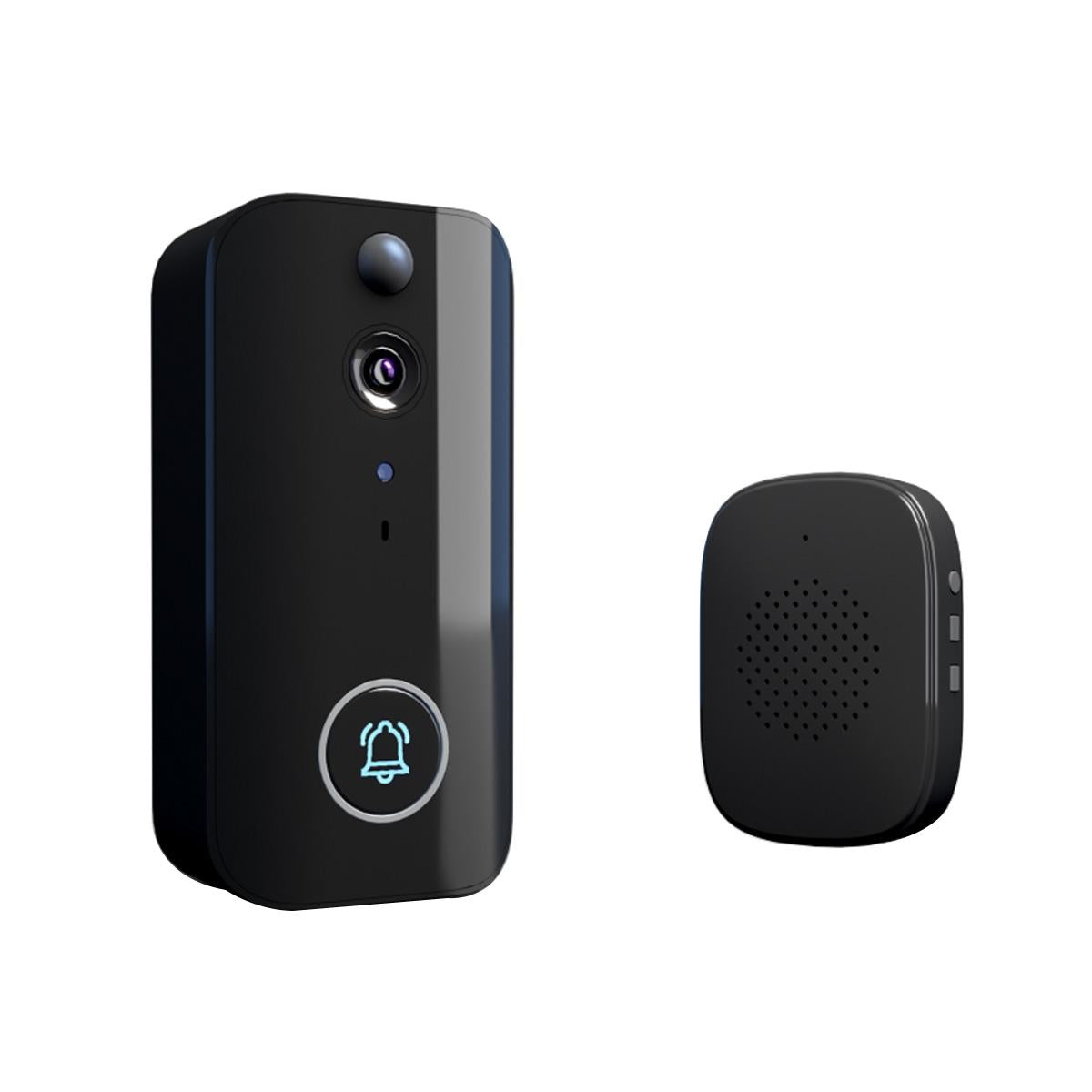 Wireless Doorbell Camera With Night Vision And Motion Detection - Black-1915196493648760832