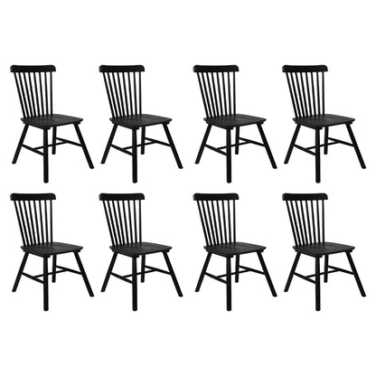 Levede 8x Dining Chairs Kitchen Winsor Black-1975420350325985280