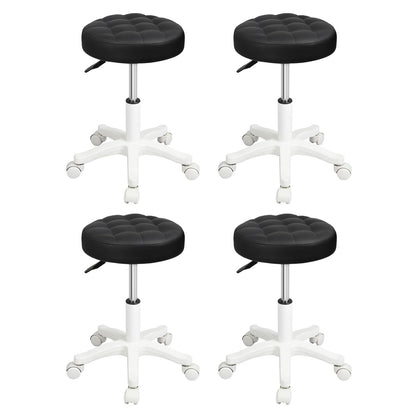Levede 4x Rolling Bar Stool Swivel Salon SPA Chair Black-1973194182239588352