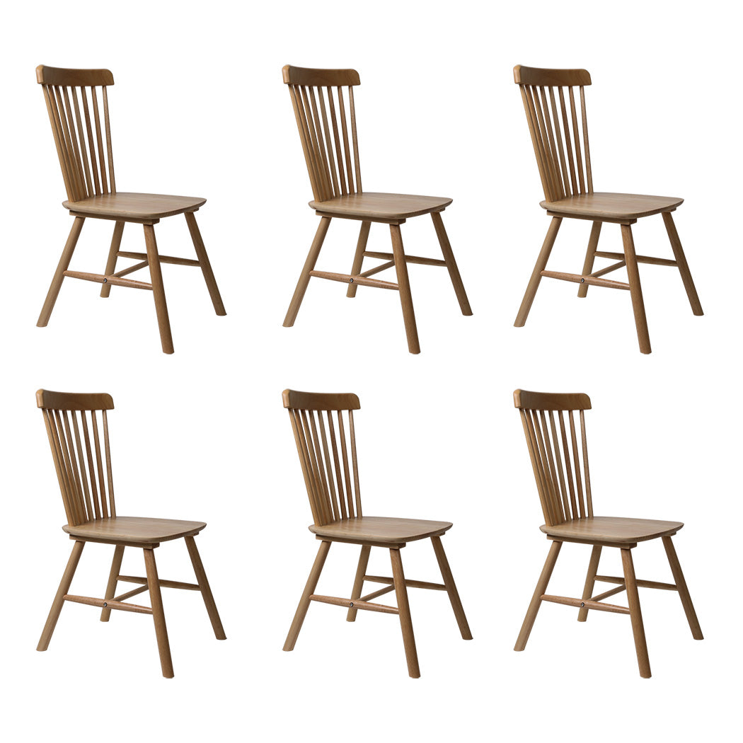 Levede 6x Dining Chairs Kitchen Windor Oak-1975420350682501120