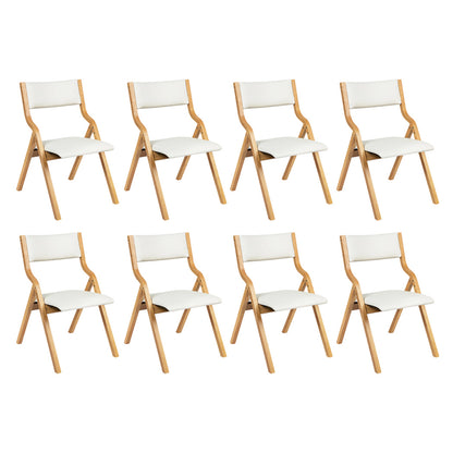 Levede 8x Dining Chairs Foldable PU Beige-1975420358269997056