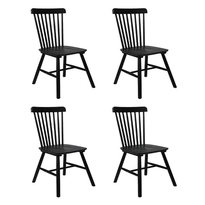 Levede 4x Dining Chairs Kitchen Winsor Black-1975420349965275136