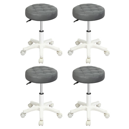 Levede 4x Rolling Bar Stool Swivel Salon SPA Chair Grey-1973193552229961728