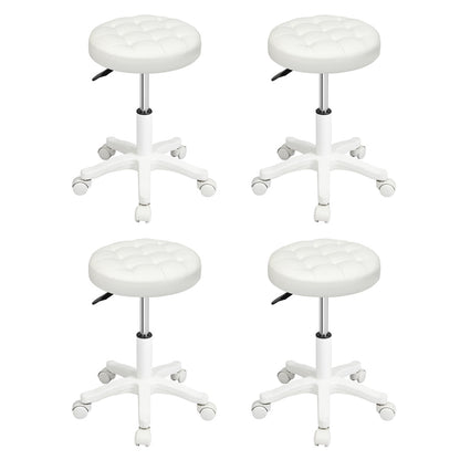 Levede 4x Rolling Bar Stool Swivel Salon SPA Chair Beige-1973194181862100992