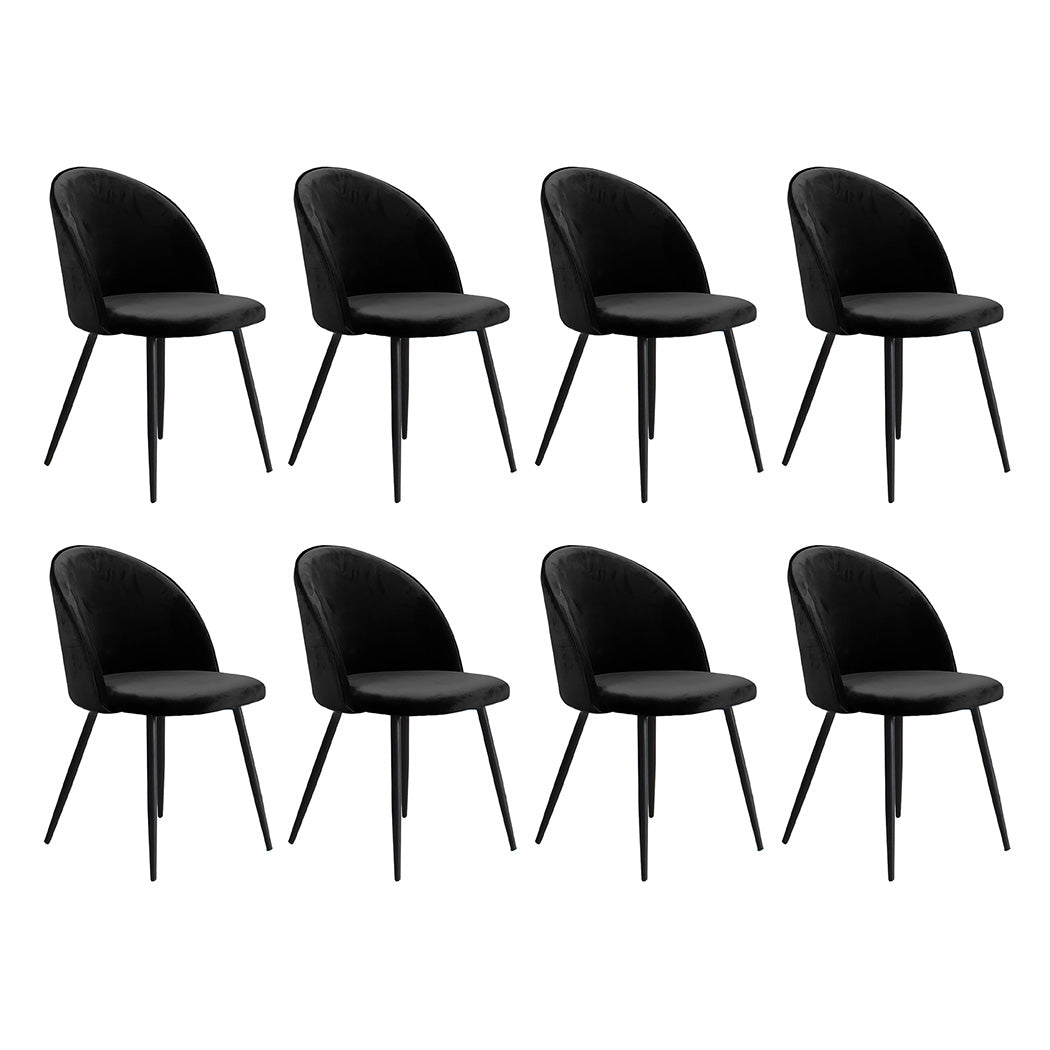 Levede 8x Dining Chairs Kitchen Cafe Black-1975420351374561280