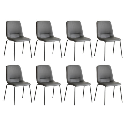 Levede Stackable Dining Chairs Kitchen Grey Set of 8-1975420357670211584