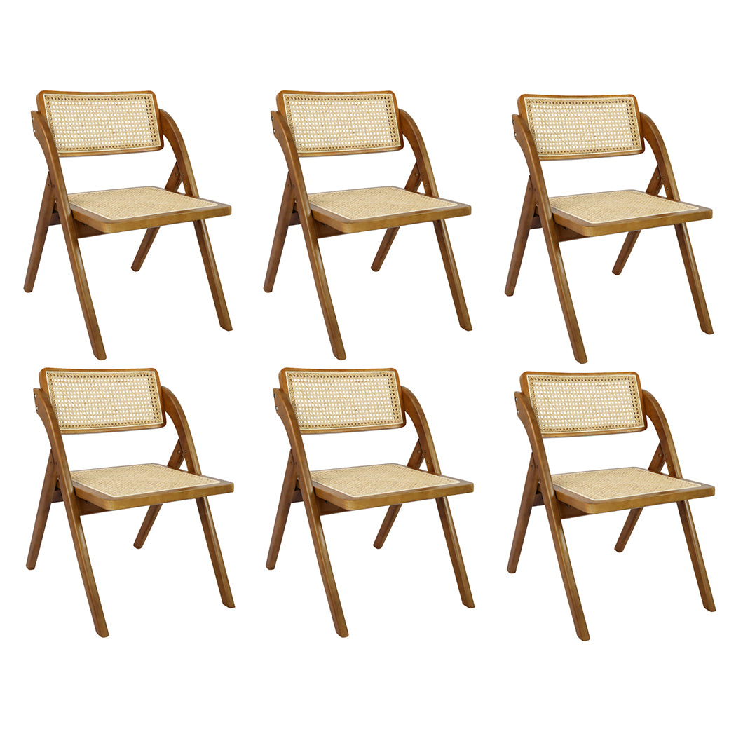 Levede 6X Foldable Rattan Dining Chairs-1975420357271752704