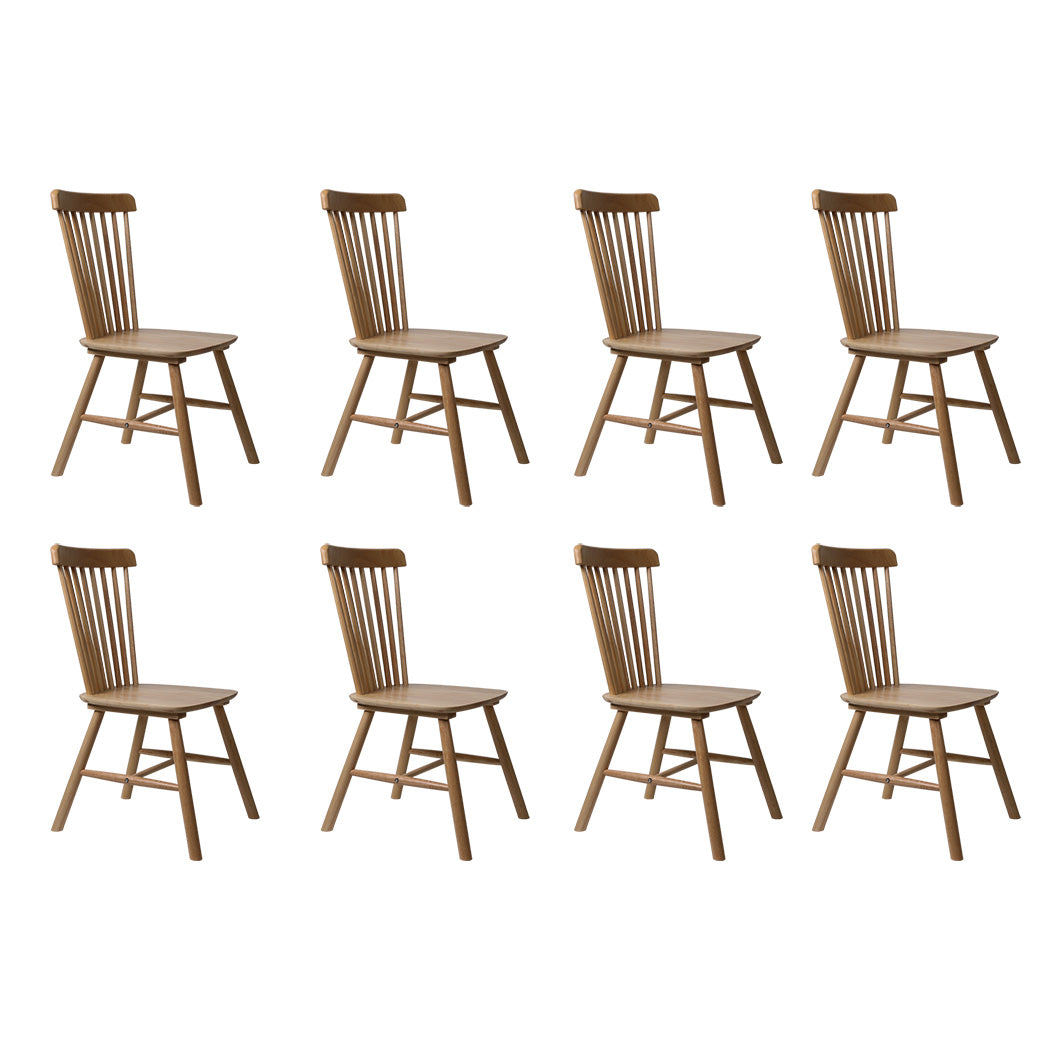 Levede 8x Dining Chairs Kitchen Windor Oak-1975420350858661888
