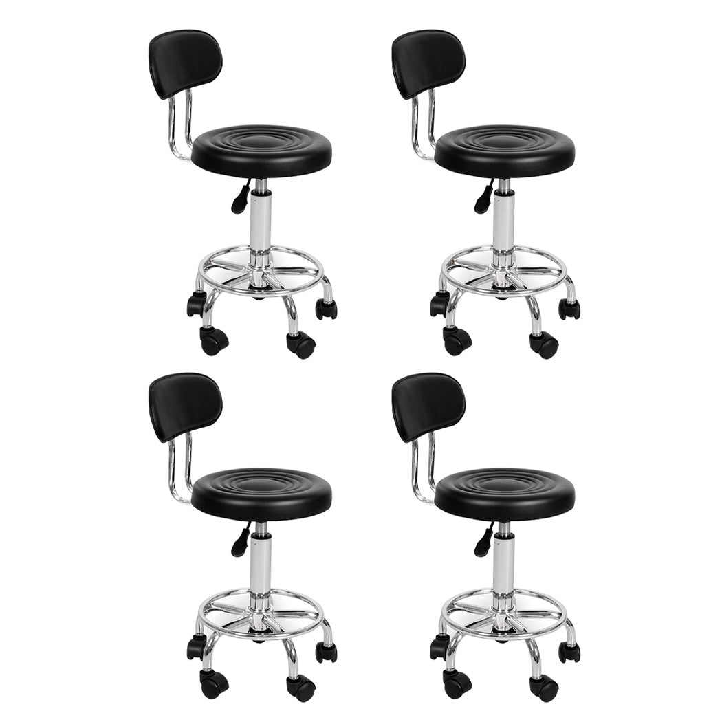 Levede 4x Salon Stool Swivel Bar Stools-1973194181484613632