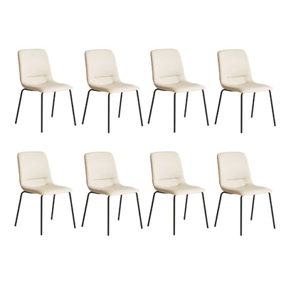 Levede Stackable Dining Chairs Kitchen Beige Set of 8-1973193561876860928