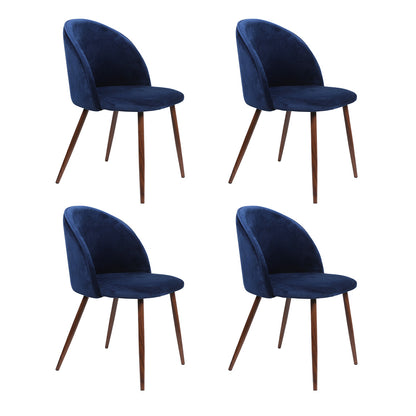 Levede 4x Dining Chairs Seat French Navy-1975420352670601216
