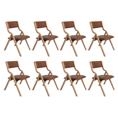 Levede 8x Dining Chairs Foldable PU Tan-1975420358932697088