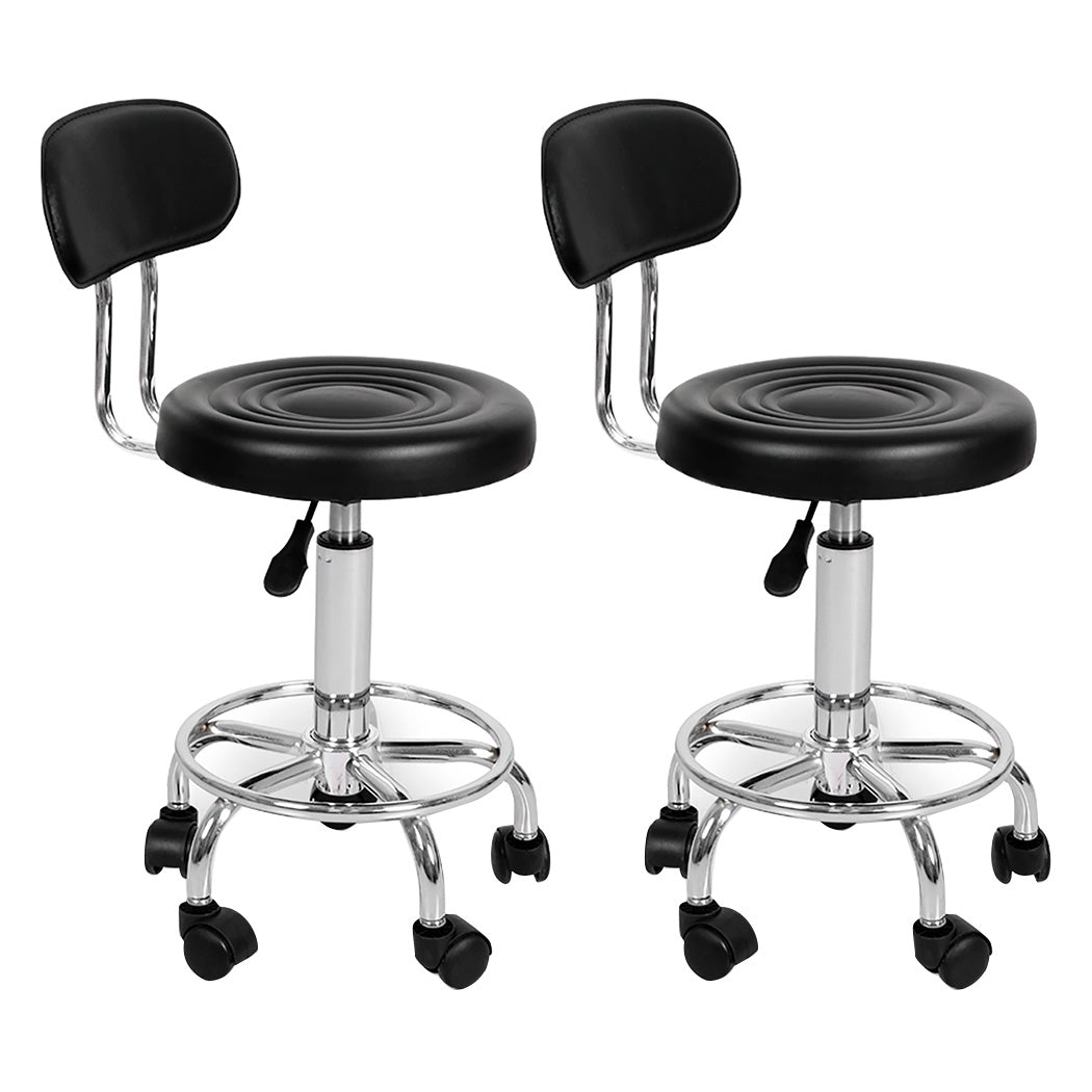 Levede 2x Salon Stool Swivel Bar Stools-1973194181291675648