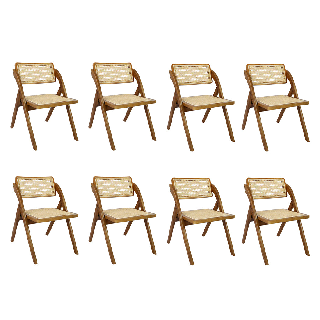 Levede 8X Foldable Rattan Dining Chairs-1975420357468884992