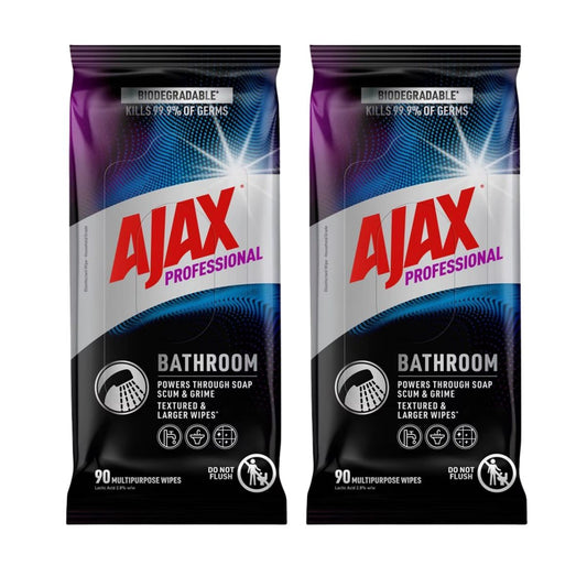 Ajax Professional Bathroom Wipes 90pk x2-1973193582714163201