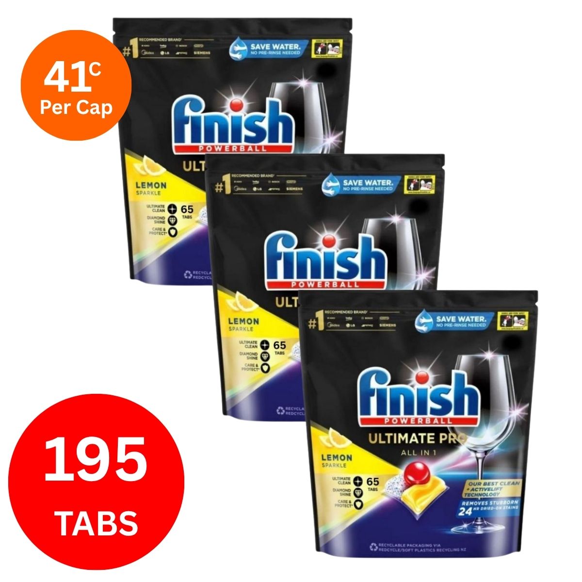 Finish Ultimate Pro x 195 Lemon Dishwasher Tablets-1984023726974439424