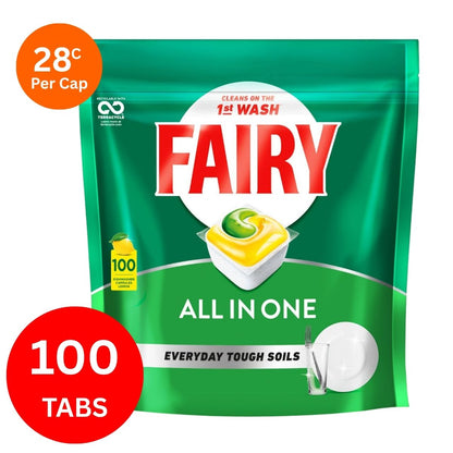 Fairy All In One x 100 Lemon Dishwasher Tablets-1984023725774868483