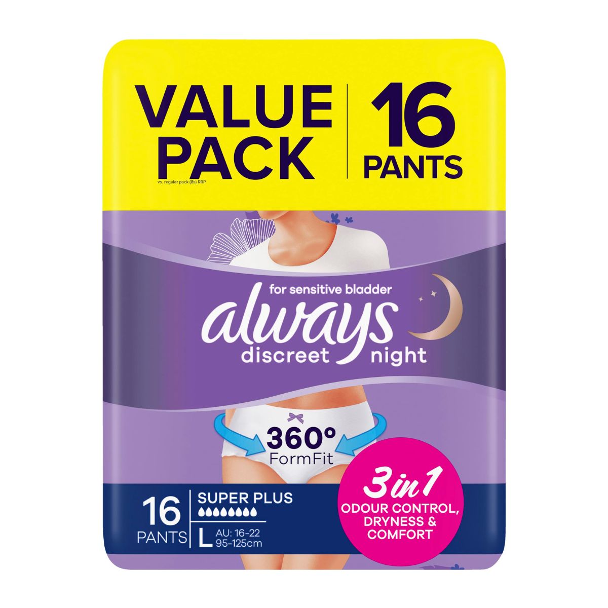 Always Discreet Underwear Night Pants Large 16pk-1984023715385577472