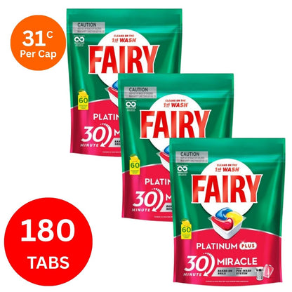 Fairy Platinum Plus x 180 Lemon Dishwasher Tablets-1973193595200606211
