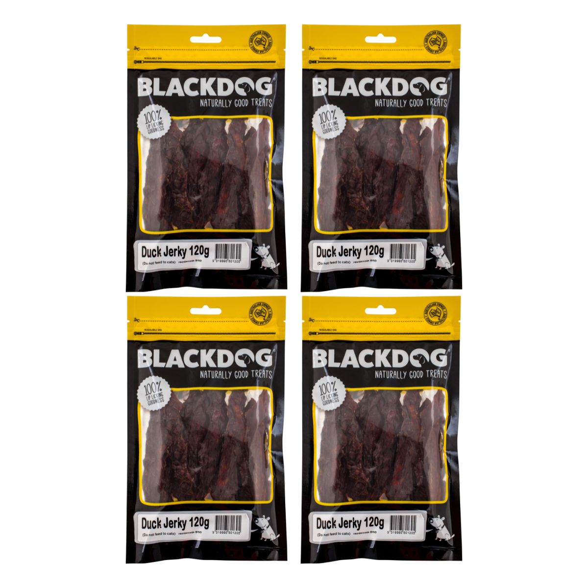 Blackdog Dog Treats Duck Jerkey 120g x4-1984023717935714306