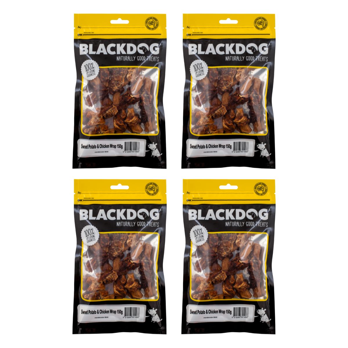 Blackdog Sweet Potato & Chicken 150g x 4pk-1973193587160125440