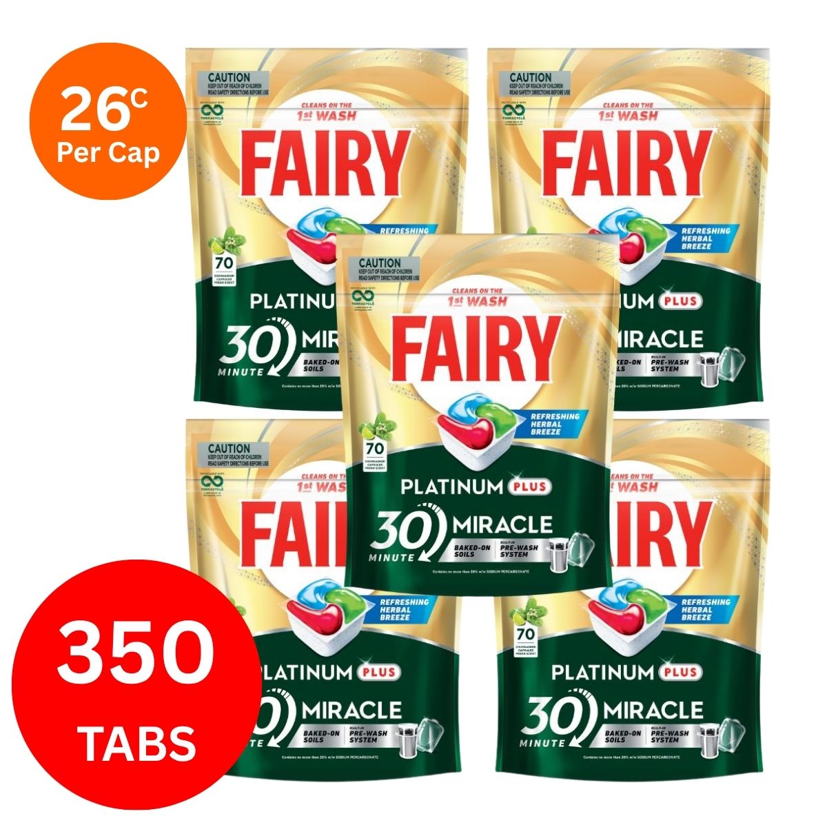 Fairy Platinum Plus x 350 Herbal Breeze Dishwasher Tablets-1984023725393186819