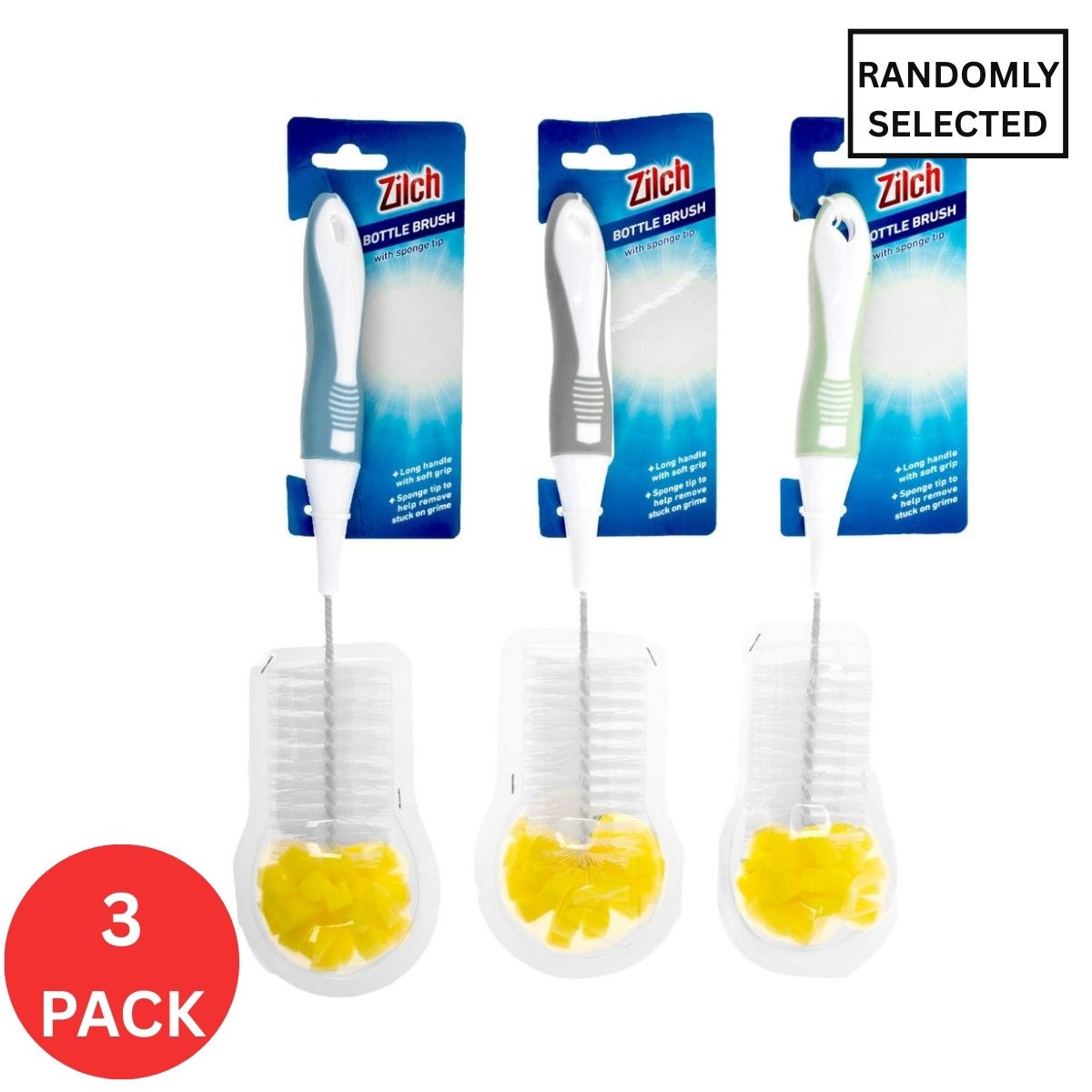 3x Zilch Bottle Brush with Sponge Tip-1973193608613990402