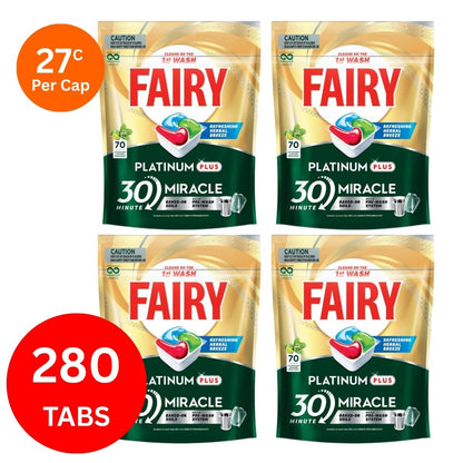 Fairy Platinum Plus x 280 Herbal Breeze Dishwasher Tablets-1984023725200248835