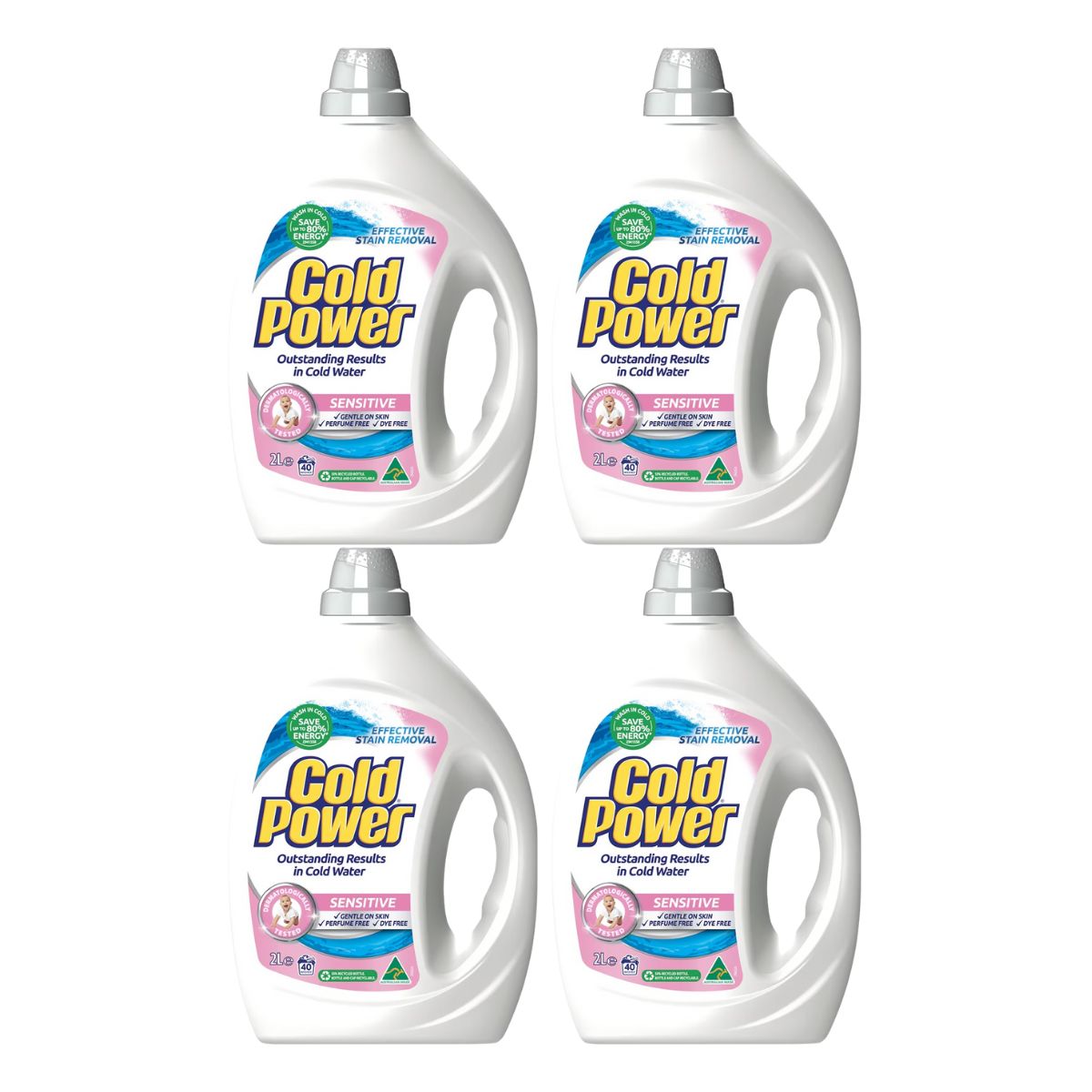 Cold Power 2L Laundry Liquid Effective Stain Remover Sensitive x4-1984023720229998592