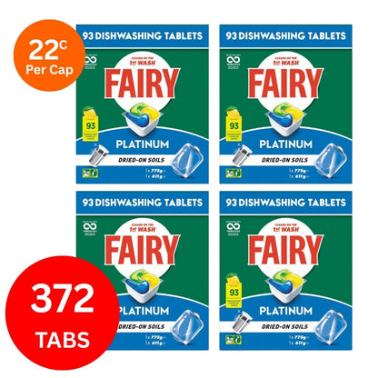 Fairy Platinum x 372 Lemon Dishwasher Tablets-1984023723824517120