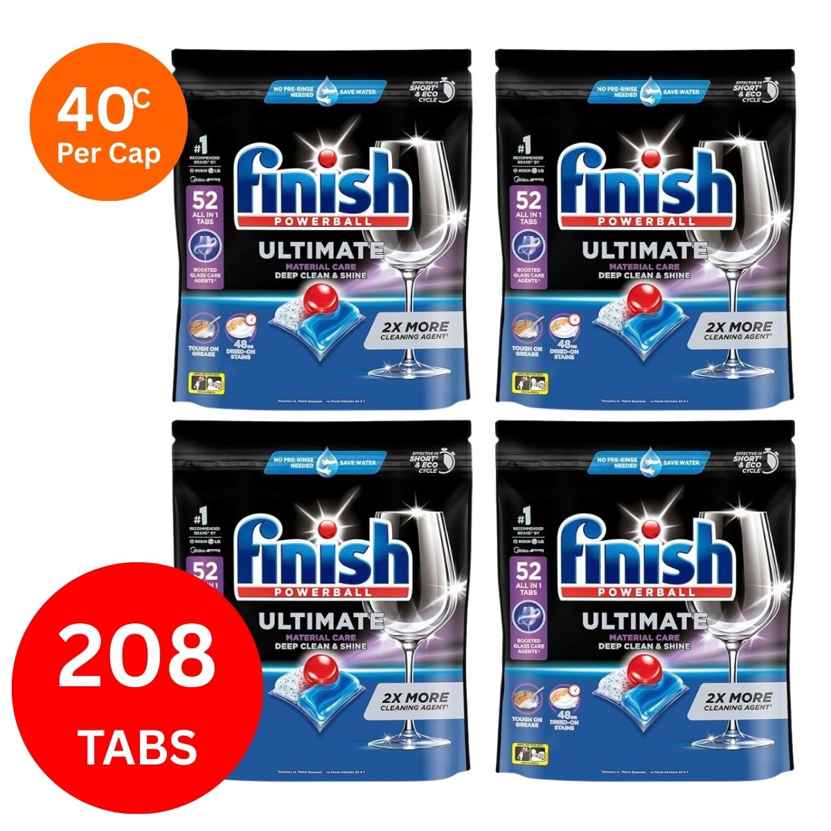 Finish Ultimate x 208 Dishwasher Tablets-1973193597431975936