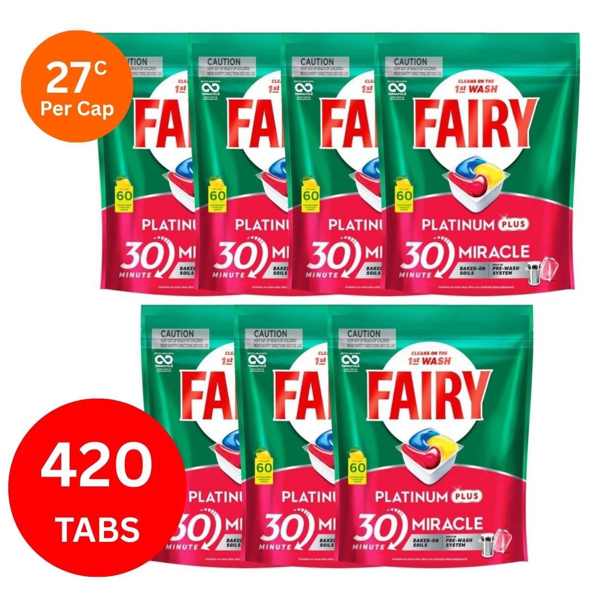 Fairy Platinum Plus x 420 Lemon Dishwasher Tablets-1984023724399136768