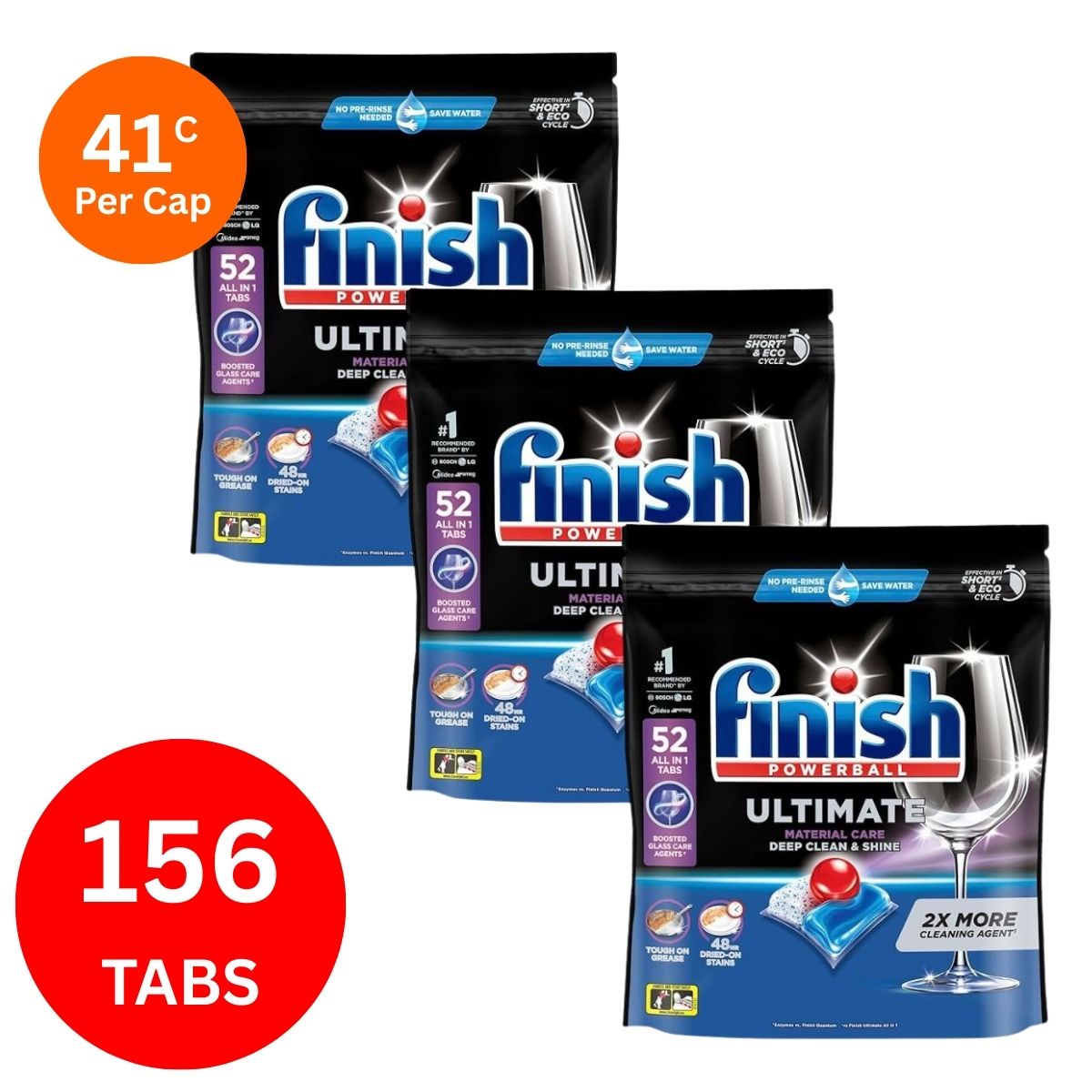 Finish Ultimate x 156 Dishwasher Tablets-1973193597251620867