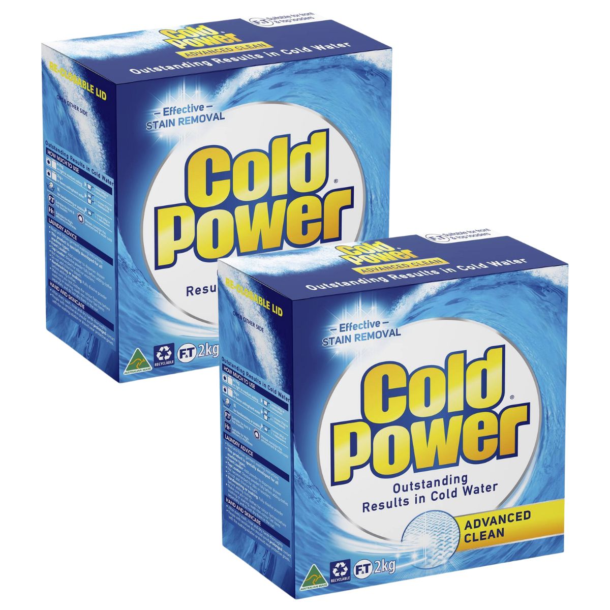 Cold Power 2kg Laundry Powder Advanced Clean Stain Remover x2-1973193594508546050