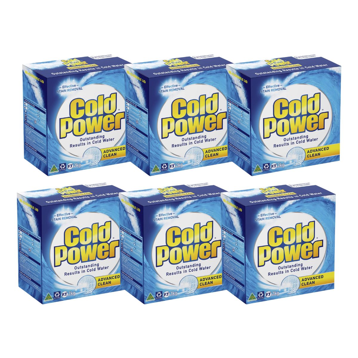 Cold Power 2kg Laundry Powder Advanced Clean Stain Remover x6-1984023720389382146