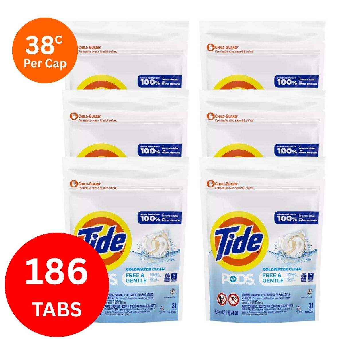 Tide Gentle Cold Water x 186 Laundry Pods-1984023738349391872