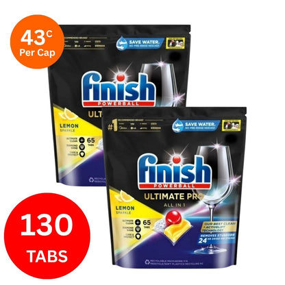 Finish Ultimate Pro x 130 Lemon Dishwasher Tablets-1984023726752141312