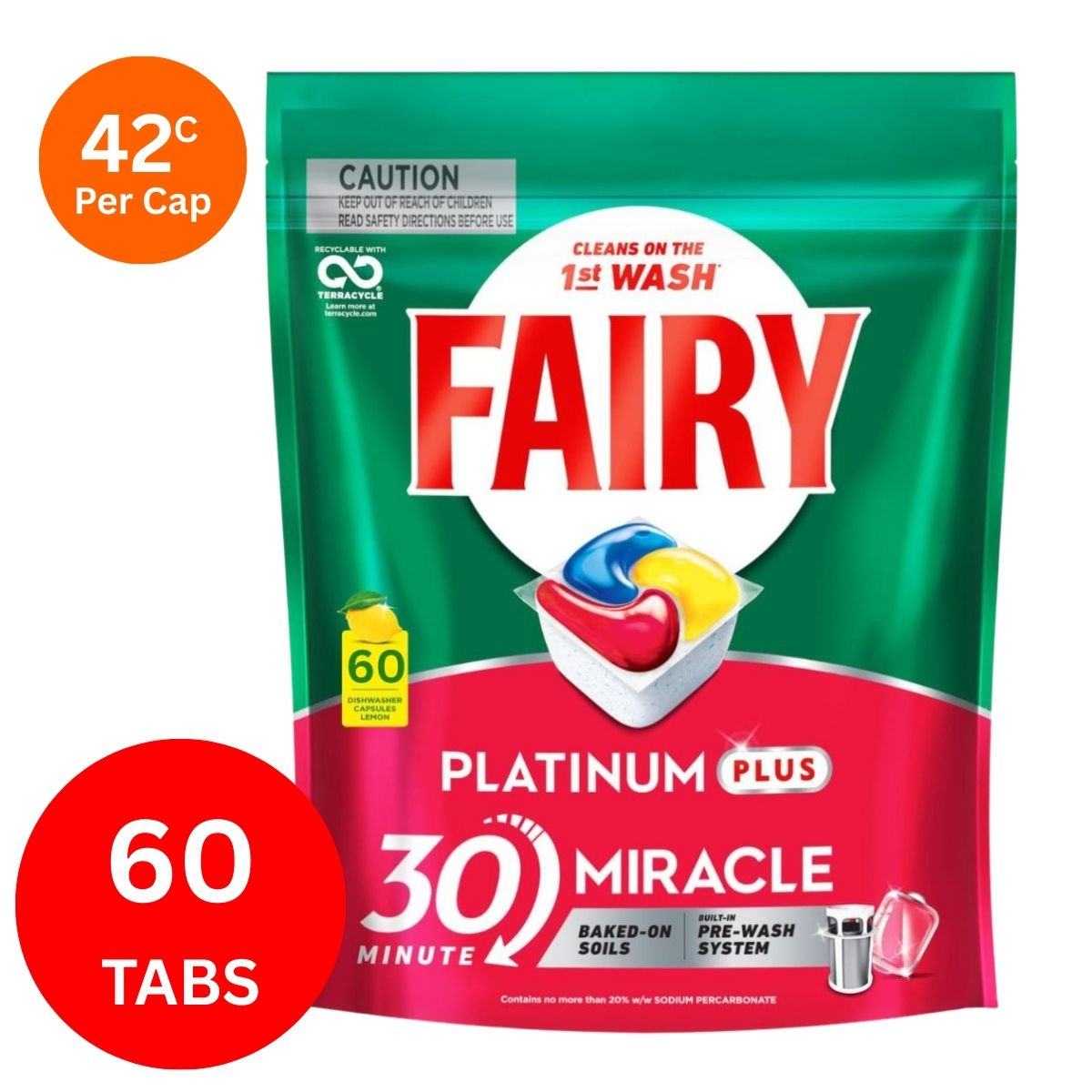 Fairy Platinum Plus x 60 Lemon Dishwasher Tablets-1973193594848284672