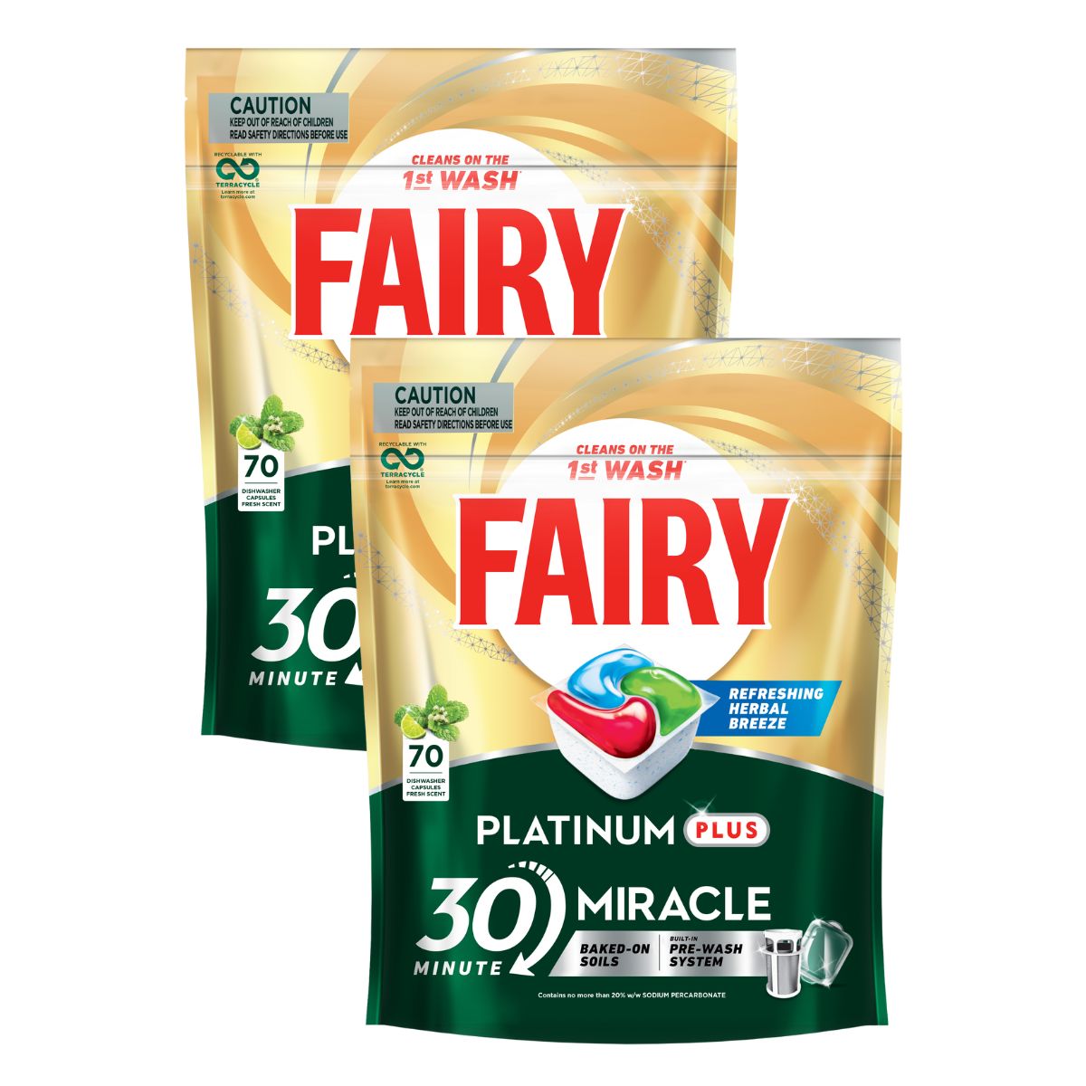 Fairy Platinum Plus x 140 Herbal Breeze Dishwasher Tablets-1984023724810178562