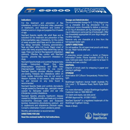 NexGard Spectra Dogs 2-3.5kg 6pk-1973193604604235777