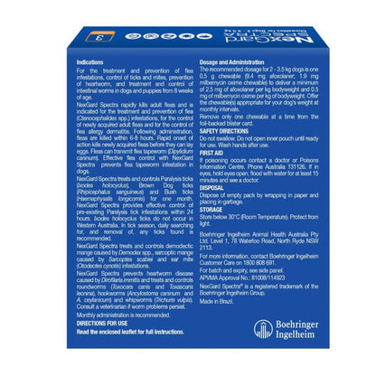 NexGard Spectra Dogs 1.35-3.5kg 3pk-1973193604776202241