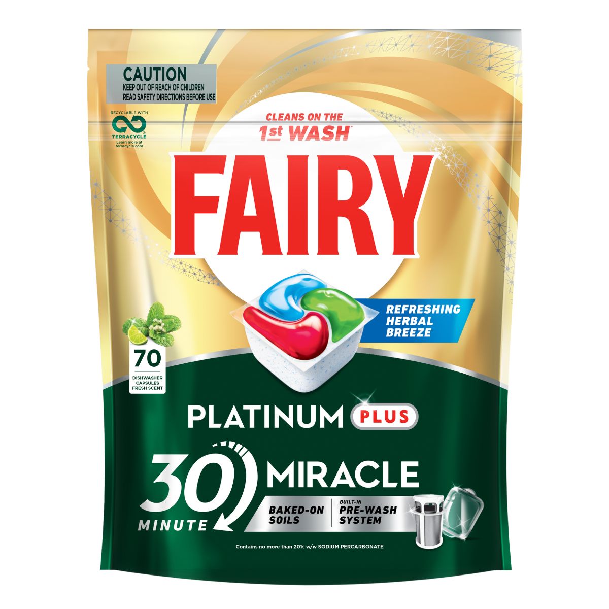 Fairy Platinum Plus x 70 Herbal Breeze Dishwasher Tablets-1984023724592074754
