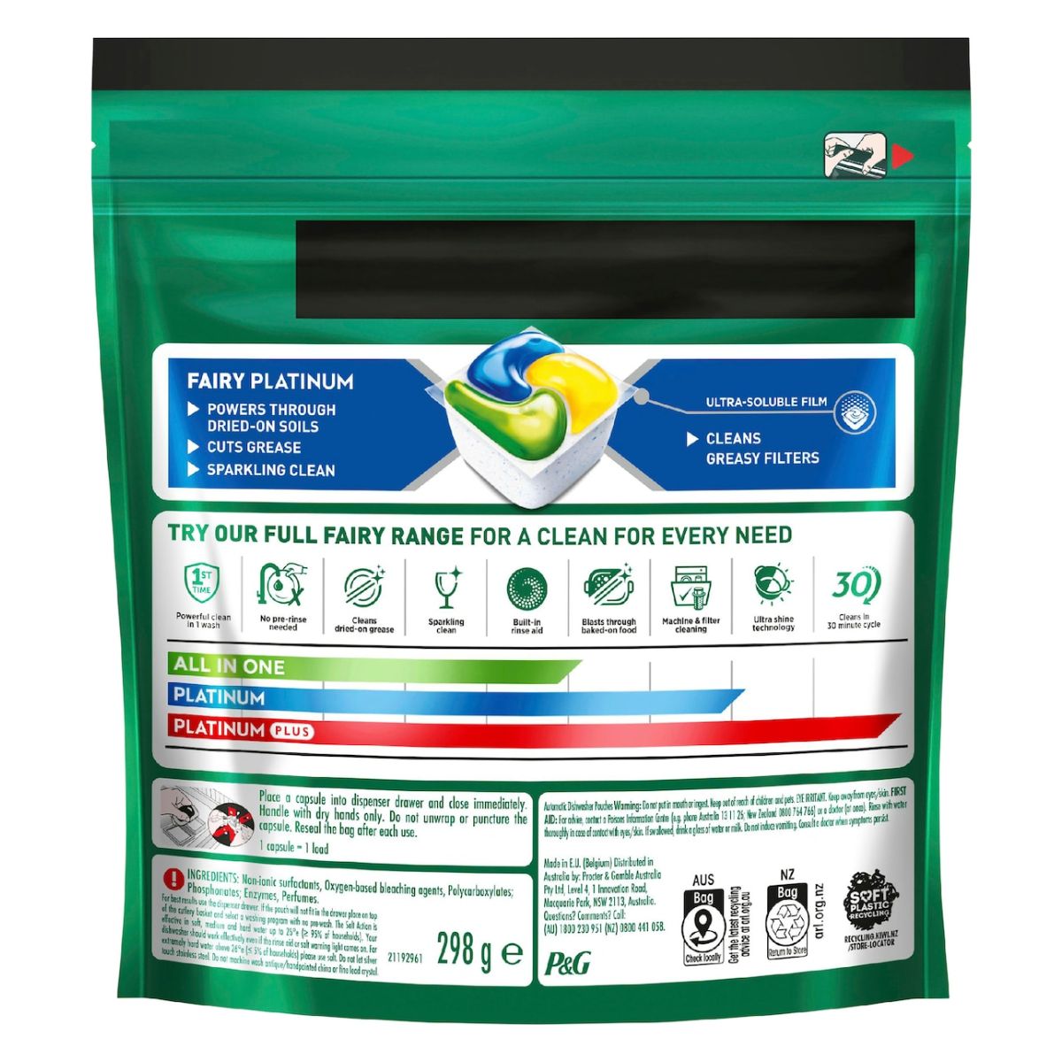 Fairy Platinum x 372 Lemon Dishwasher Tablets-1984023723824517121